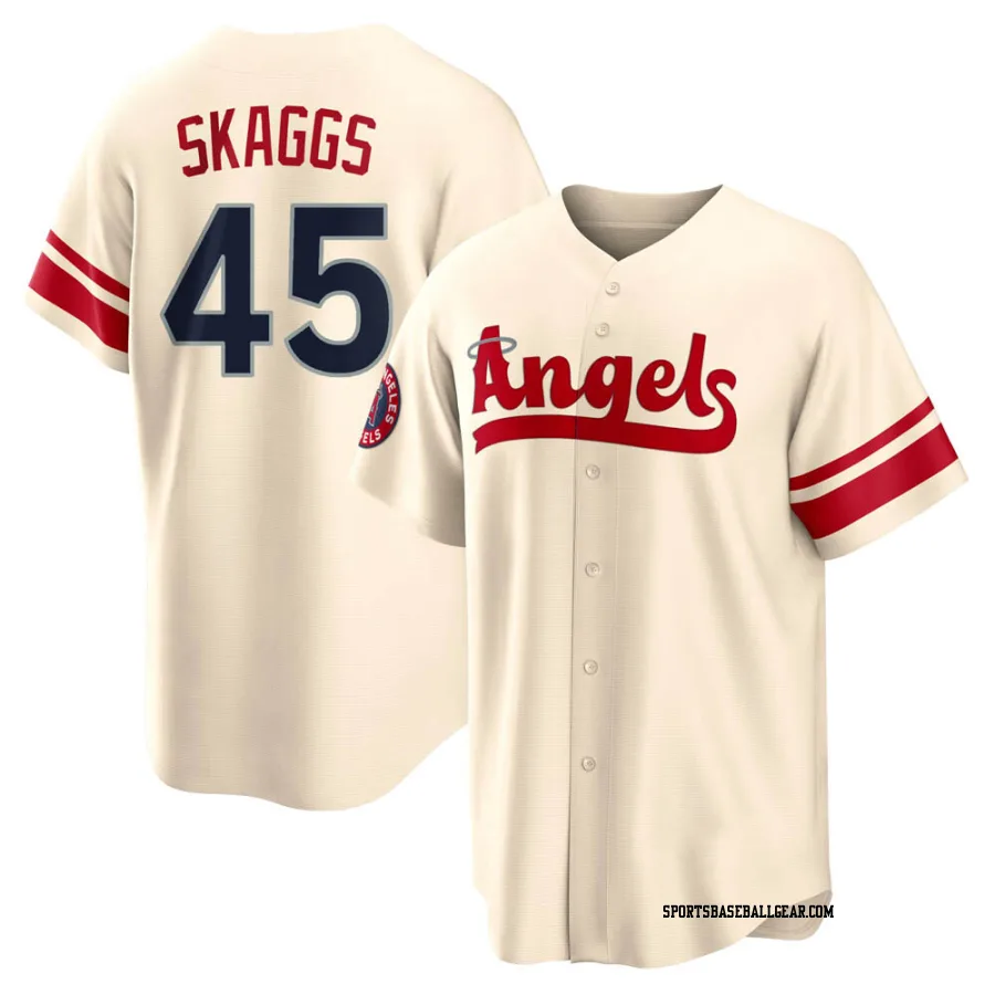 Tyler Skaggs Youth Los Angeles Angels Cream Replica 2022 City Connect Jersey