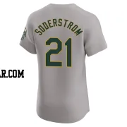 Tyler Soderstrom Men's Oakland Athletics Gray Elite Road Jersey