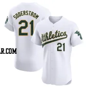 Tyler Soderstrom Men's Oakland Athletics White Elite Home Jersey