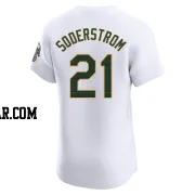 Tyler Soderstrom Men's Oakland Athletics White Elite Home Jersey