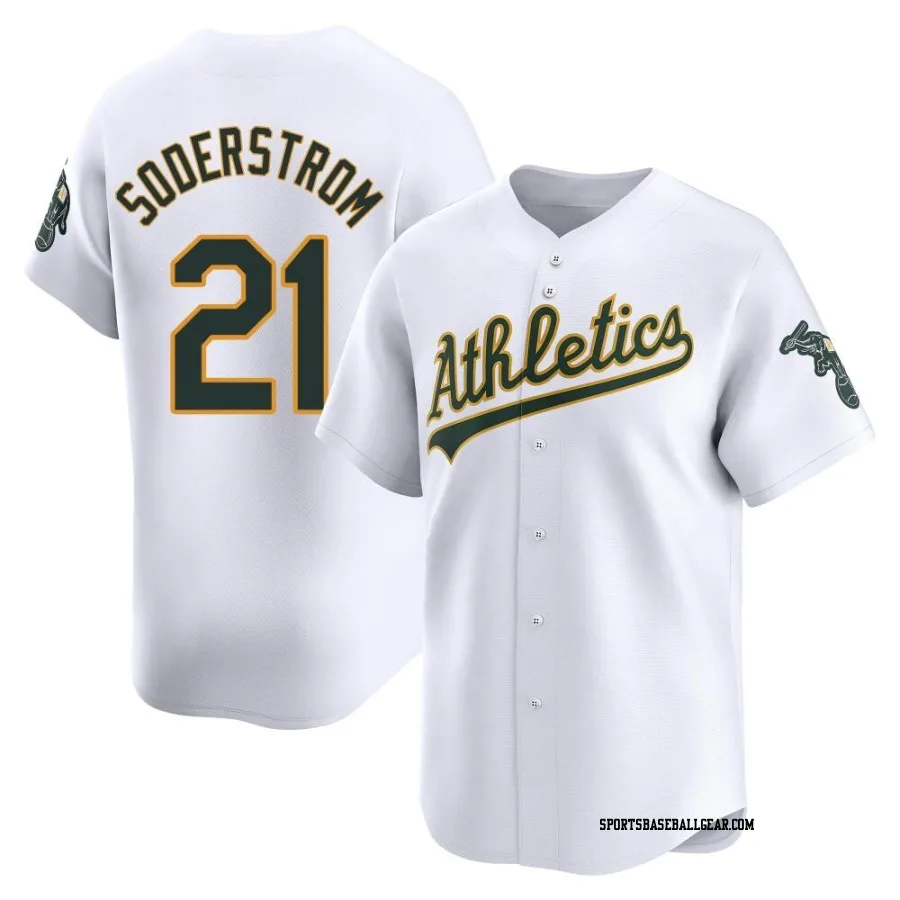 Tyler Soderstrom Men's Oakland Athletics White Limited Home Jersey