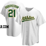 Tyler Soderstrom Men's Oakland Athletics White Replica Home Jersey