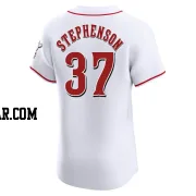 Tyler Stephenson Men's Cincinnati Reds White Elite Home Jersey