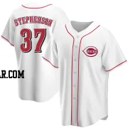 Tyler Stephenson Men's Cincinnati Reds White Replica Home Jersey