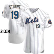 Tyler Stuart Men's New York Mets White Authentic Home Jersey