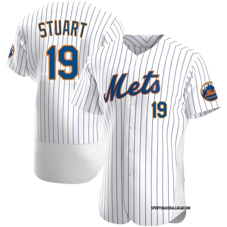 Tyler Stuart Men's New York Mets White Authentic Home Jersey