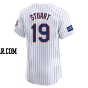 Tyler Stuart Men's New York Mets White Elite Home Patch Jersey