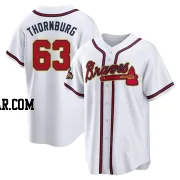 Tyler Thornburg Men's Atlanta Braves Gold Replica White 2022 Program Jersey