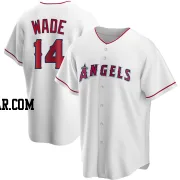 Tyler Wade Men's Los Angeles Angels White Replica Home Jersey