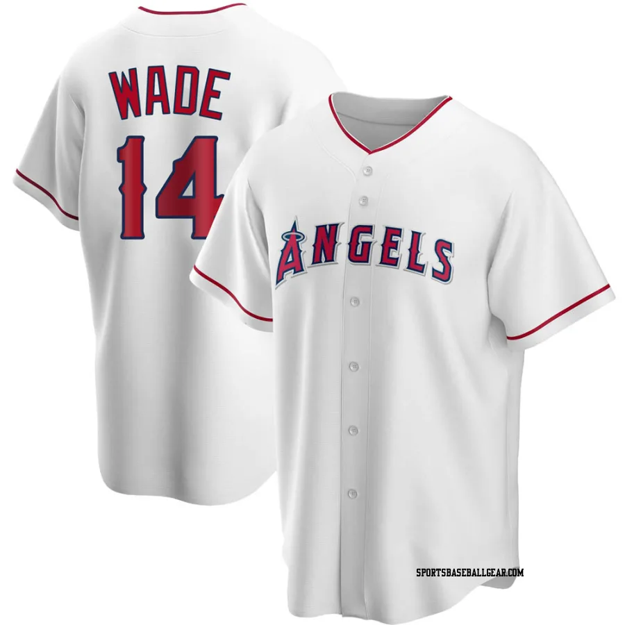 Tyler Wade Men's Los Angeles Angels White Replica Home Jersey