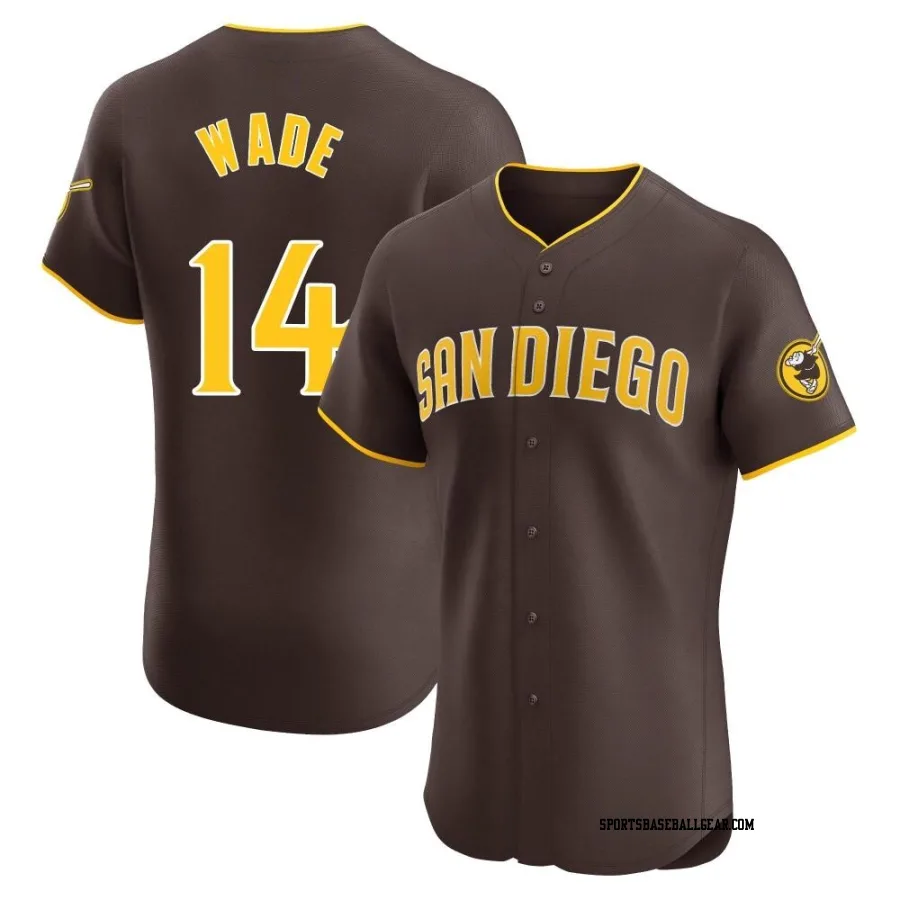 Tyler Wade Men's San Diego Padres Brown Elite Road Vapor Premier Jersey