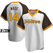 Tyler Wade Men's San Diego Padres White Replica Home Cooperstown Collection Jersey