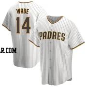 Tyler Wade Men's San Diego Padres White/Brown Replica Home Jersey