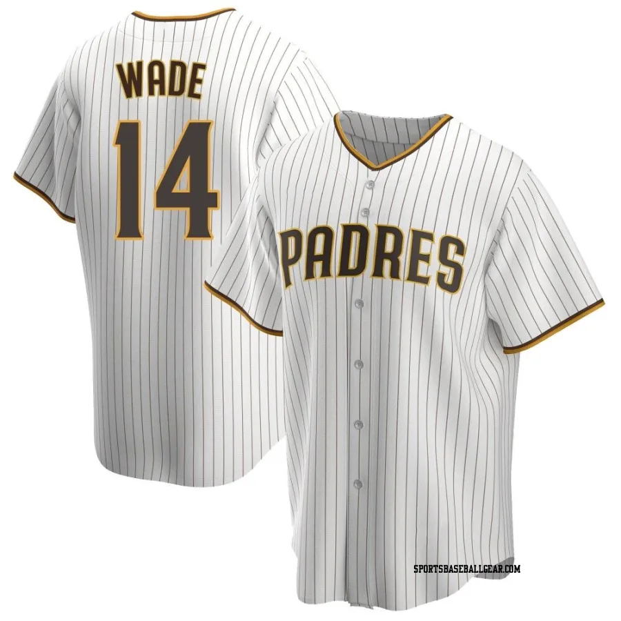 Tyler Wade Men's San Diego Padres White/Brown Replica Home Jersey