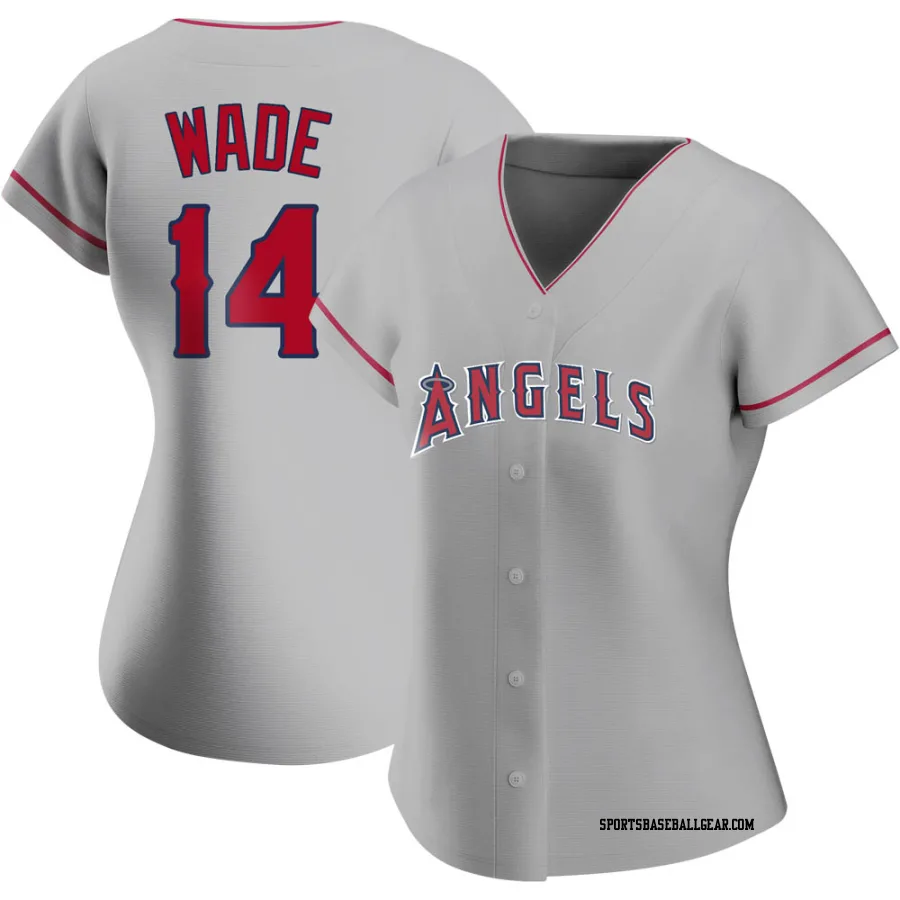 Tyler Wade Women's Los Angeles Angels Authentic Silver Road Jersey