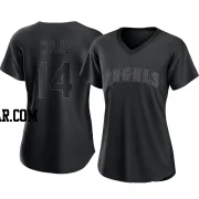 Tyler Wade Women's Los Angeles Angels Black Replica Pitch Fashion Jersey