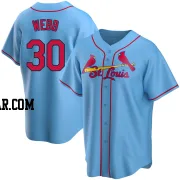 Tyler Webb Men's St. Louis Cardinals Light Blue Replica Alternate Jersey