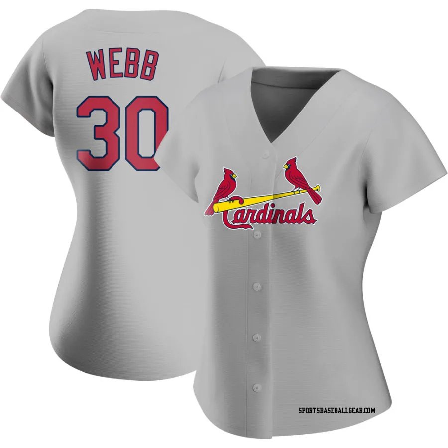 Tyler Webb Women's St. Louis Cardinals Gray Replica Road Jersey