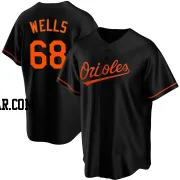 Tyler Wells Men's Baltimore Orioles Black Replica Alternate Jersey