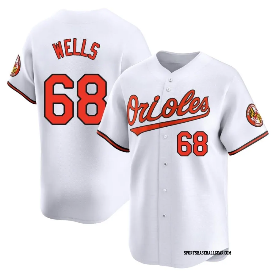 Tyler Wells Men's Baltimore Orioles White Limited Home Jersey