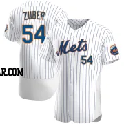 Tyler Zuber Men's New York Mets White Authentic Home Jersey