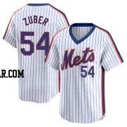 Tyler Zuber Men's New York Mets White Limited Cooperstown Collection Jersey