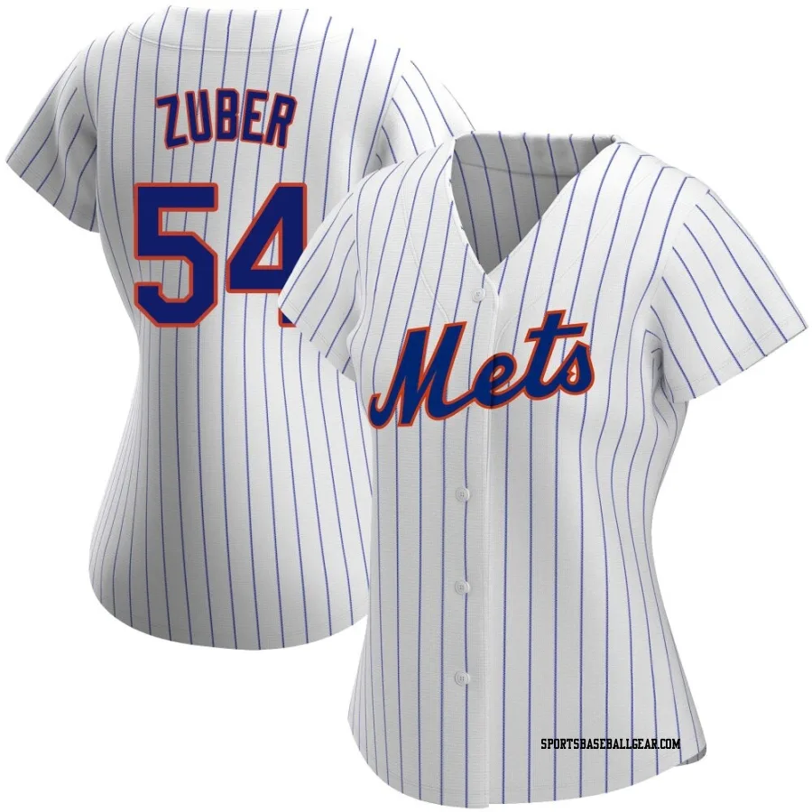 Tyler Zuber Women's New York Mets White Authentic Home Jersey