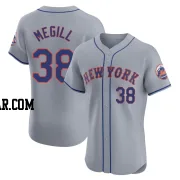 Tylor Megill Men's New York Mets Gray Elite Road Jersey