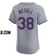 Tylor Megill Men's New York Mets Gray Elite Road Jersey