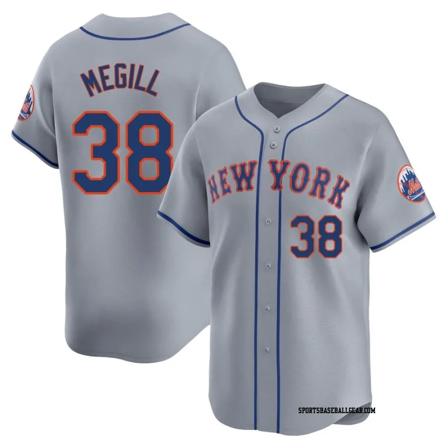 Tylor Megill Men's New York Mets Gray Limited Away Jersey