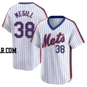 Tylor Megill Men's New York Mets White Limited Cooperstown Collection Jersey