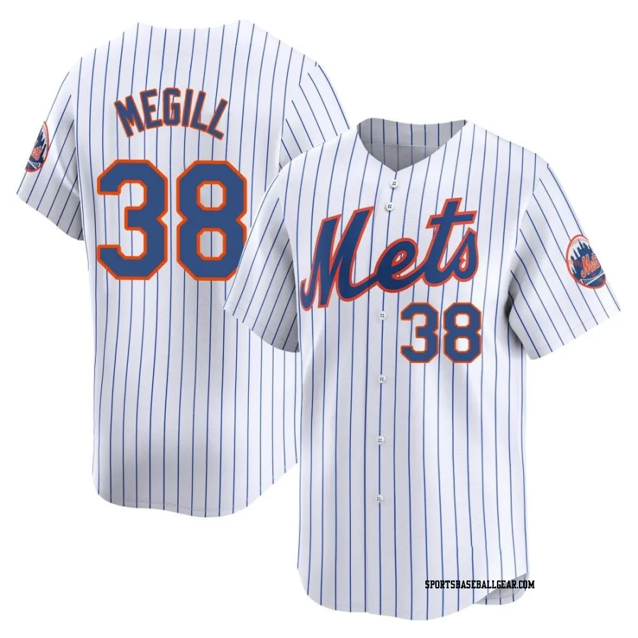 Tylor Megill Men's New York Mets White Limited Home Jersey