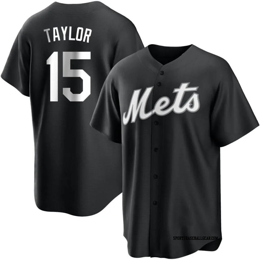 Tyrone Taylor Men's New York Mets Black/White Replica Jersey