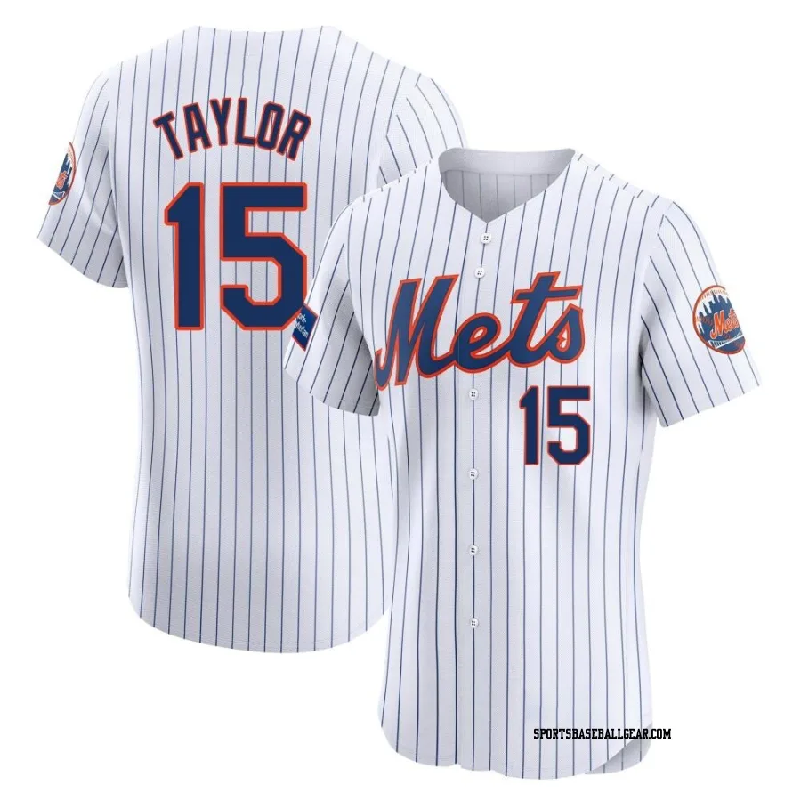 Tyrone Taylor Men's New York Mets White Elite Home Patch Jersey