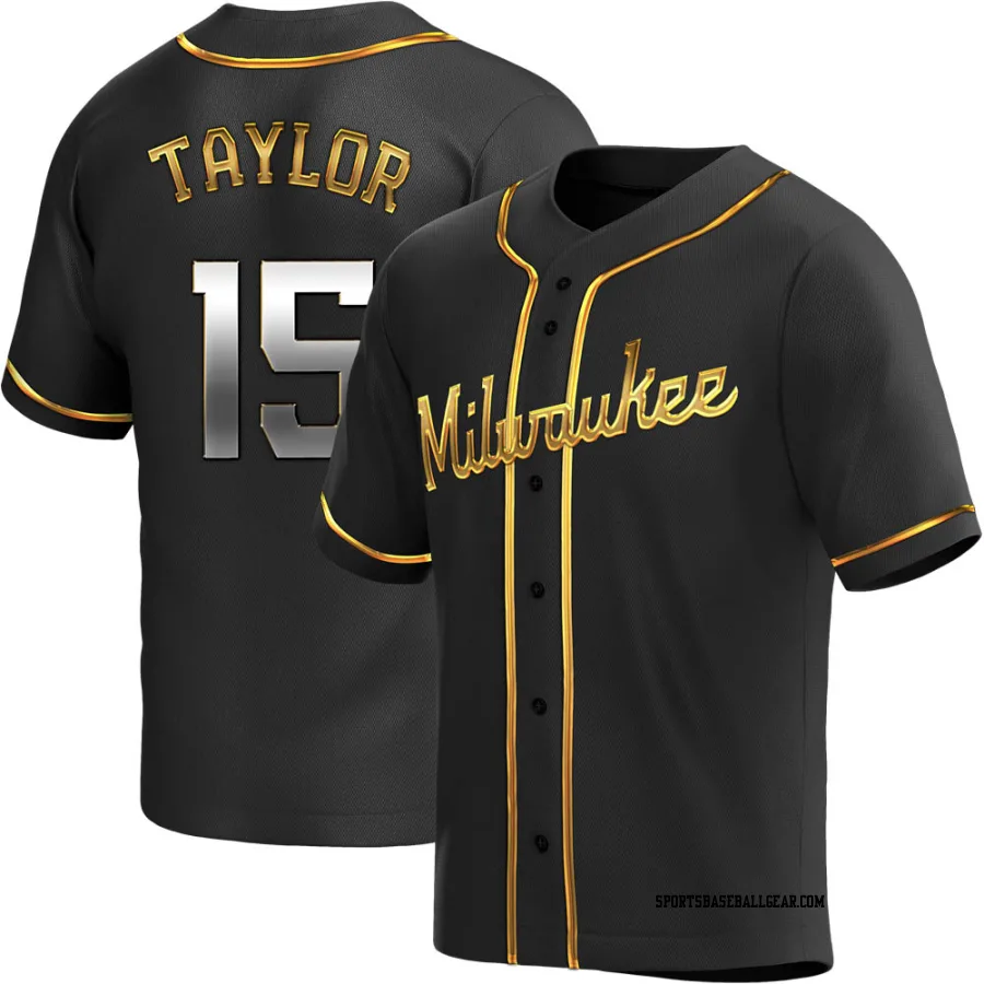 Tyrone Taylor Youth Milwaukee Brewers Black Golden Replica Alternate Jersey