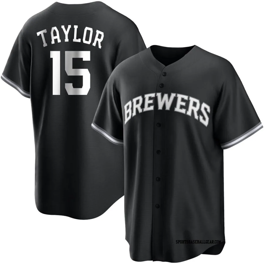 Tyrone Taylor Youth Milwaukee Brewers Black/White Replica Jersey