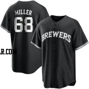 Tyson Miller Men's Milwaukee Brewers Black/White Replica Jersey