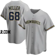 Tyson Miller Men's Milwaukee Brewers Gray Replica Road Jersey