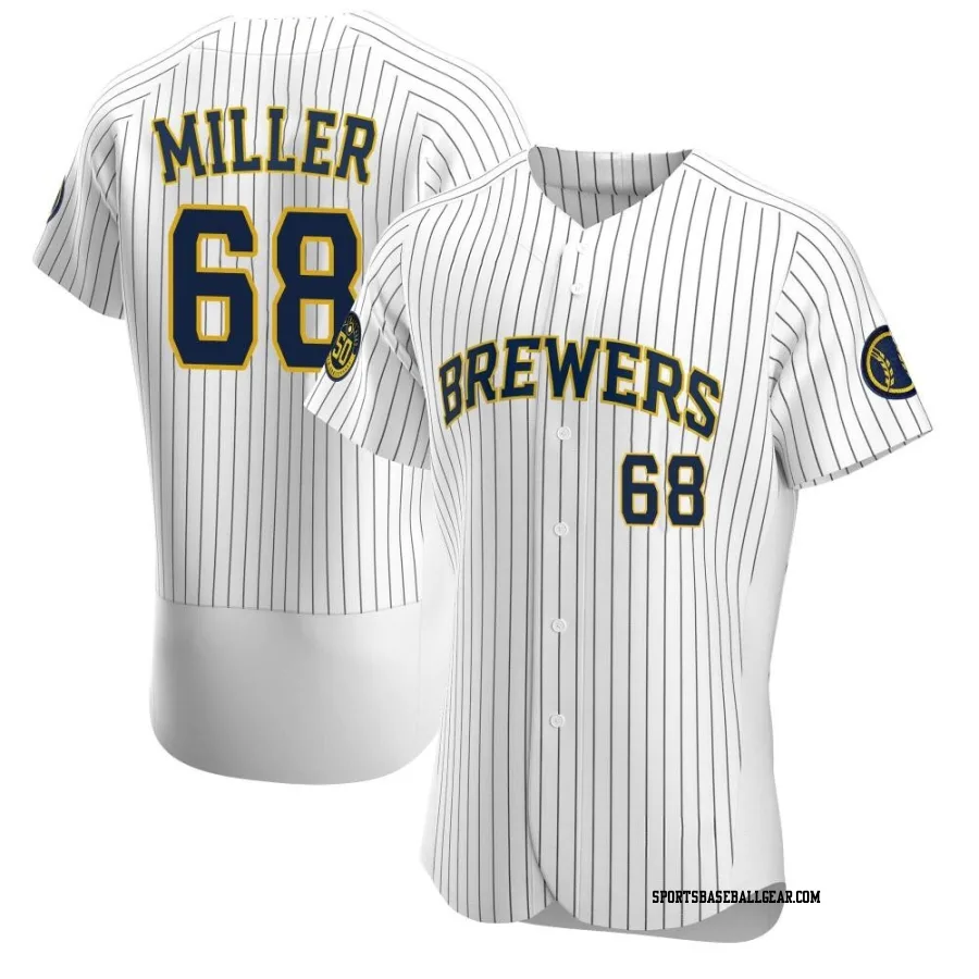 Tyson Miller Men's Milwaukee Brewers White Authentic Alternate Jersey