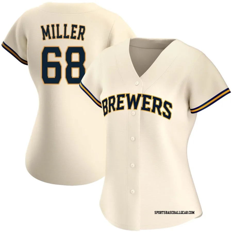 Tyson Miller Women's Milwaukee Brewers Cream Replica Home Jersey