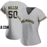 Tyson Miller Women's Milwaukee Brewers Gray Authentic Road Jersey