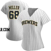 Tyson Miller Women's Milwaukee Brewers White/Navy Authentic Alternate Jersey