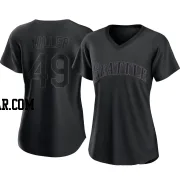 Tyson Miller Women's Seattle Mariners Black Authentic Pitch Fashion Jersey