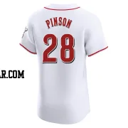 Vada Pinson Men's Cincinnati Reds White Elite Home Jersey