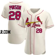 Vada Pinson Men's St. Louis Cardinals Cream Authentic Alternate Jersey