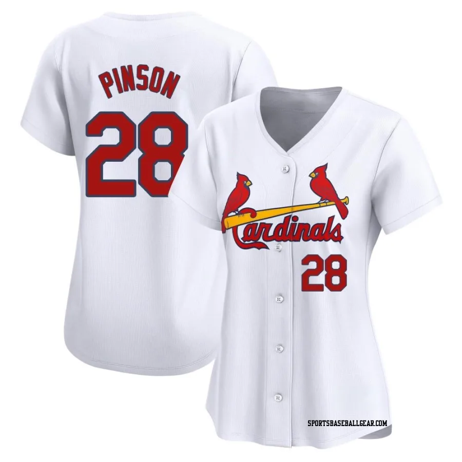 Vada Pinson Women's St. Louis Cardinals White Limited Home Jersey