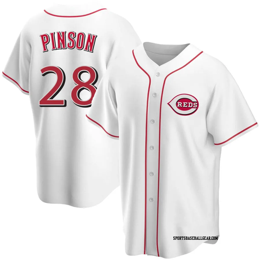 Vada Pinson Youth Cincinnati Reds White Replica Home Jersey