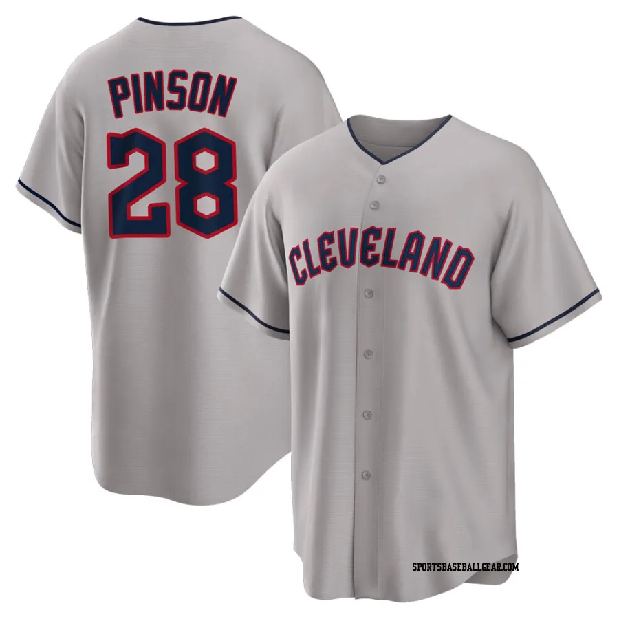 Vada Pinson Youth Cleveland Guardians Gray Replica Road Jersey