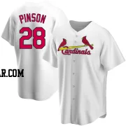 Vada Pinson Youth St. Louis Cardinals White Replica Home Jersey