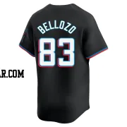 Valente Bellozo Men's Miami Marlins Black Limited Alternate Jersey